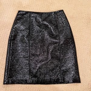 Faux Patent leather skirt